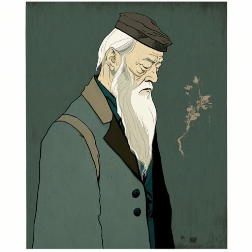 albus-dumbledore-art-style-of-toshio-saeki