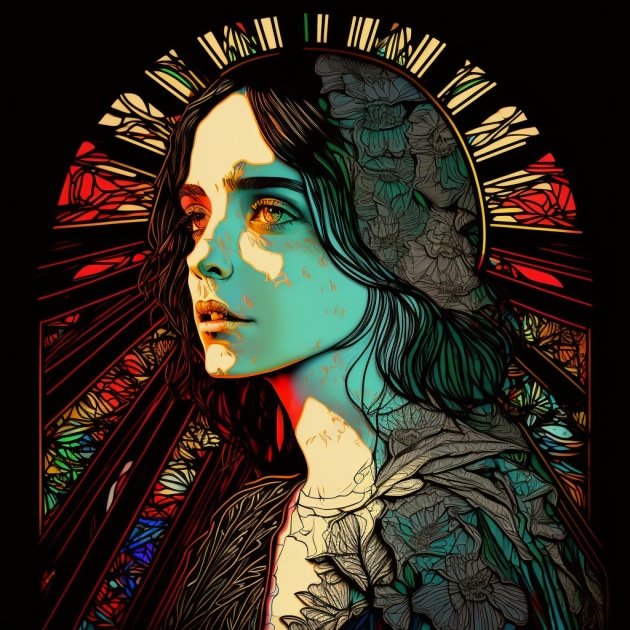 ana-de-armas-art-style-of-harry-clarke