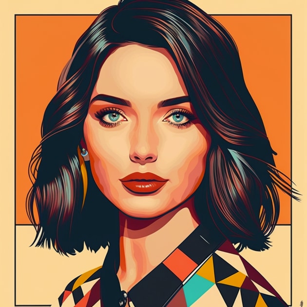 ana-de-armas-art-style-of-josh-agle