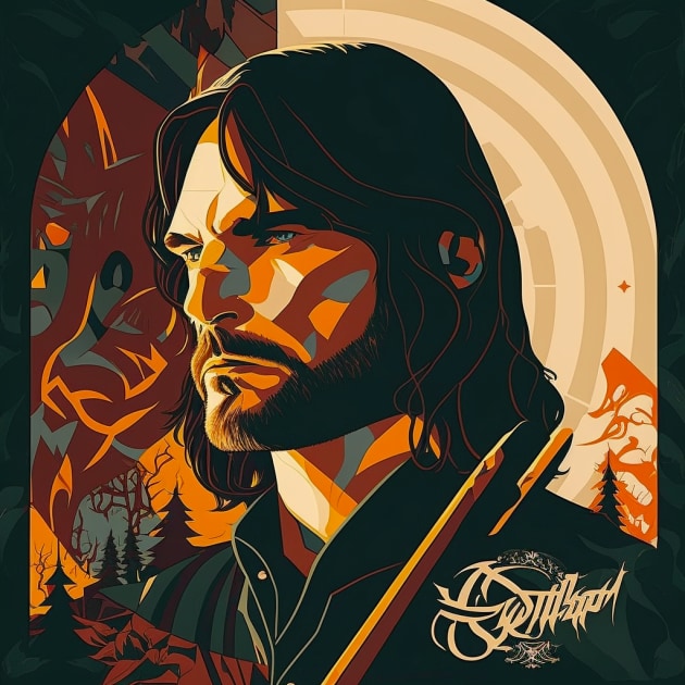 aragorn-art-style-of-josh-agle