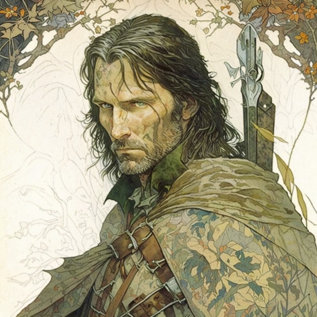 aragorn-art-style-of-michael-kaluta