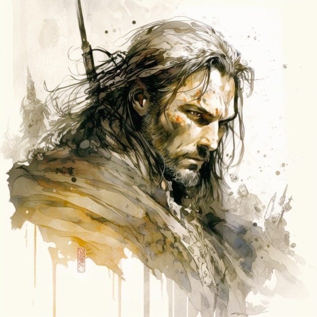 aragorn-art-style-of-yoshitaka-amano