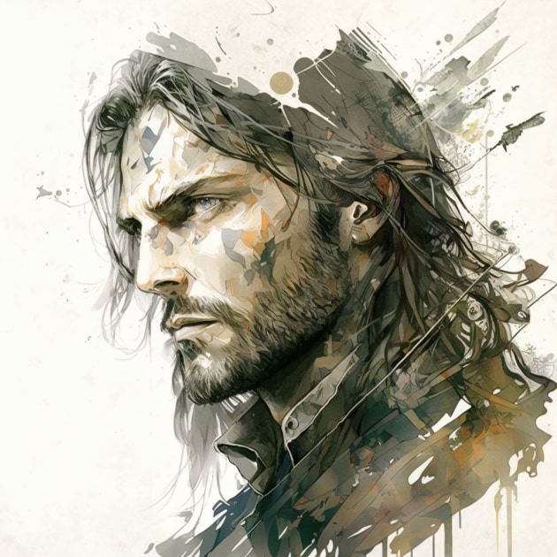 aragorn-art-style-of-yoshitaka-amano