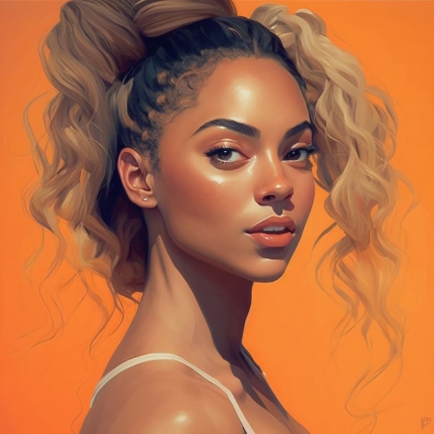 Beyonce in the Art Style of Ilya Kuvshinov