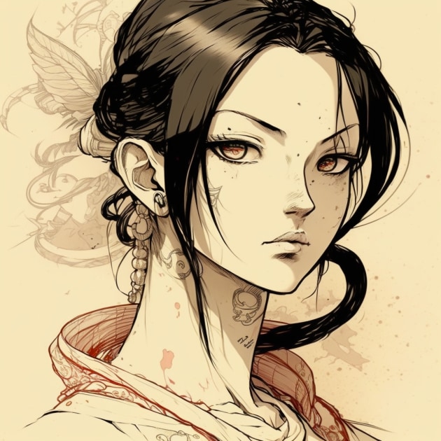 boa-hancock-art-style-of-akihiko-yoshida