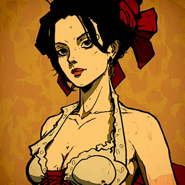 boa-hancock-art-style-of-egon-schiele