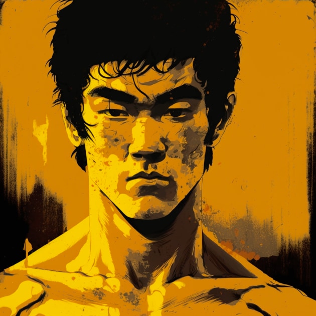 bruce-lee-art-style-of-egon-schiele