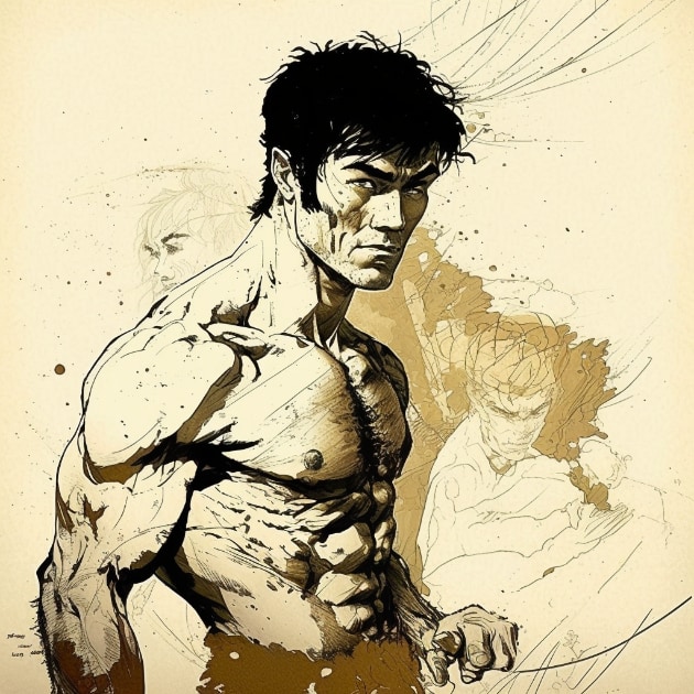 bruce-lee-art-style-of-heinrich-kley