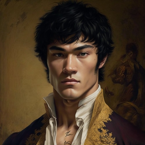 bruce-lee-art-style-of-jacques-louis-david