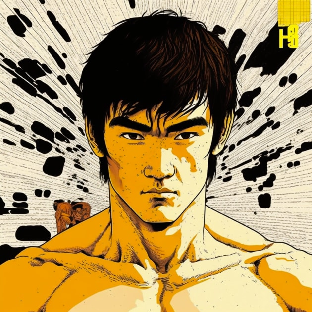 bruce-lee-art-style-of-shintaro-kago