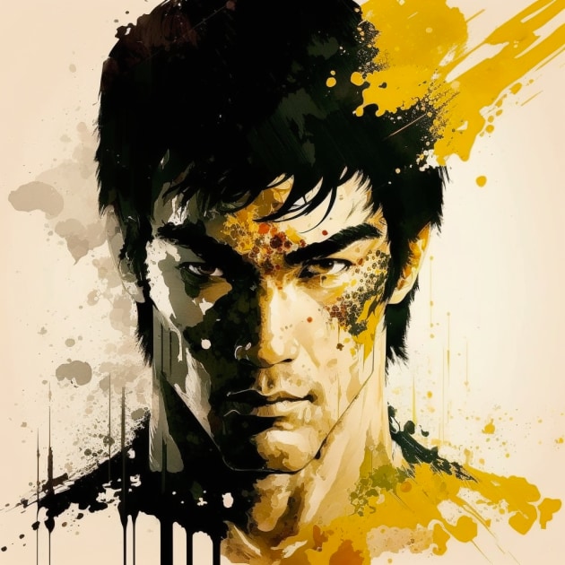 bruce-lee-art-style-of-yoshitaka-amano