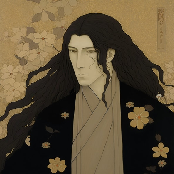 byakuya-kuchiki-art-style-of-gustav-klimt