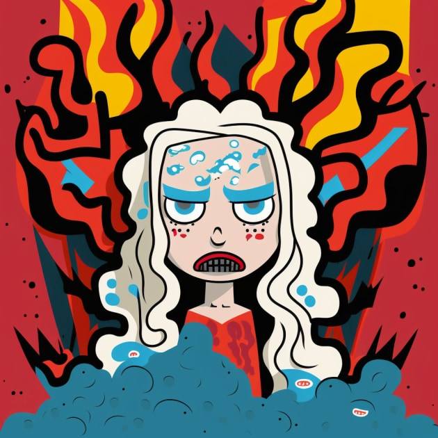 daenerys-targaryen-art-style-of-jon-burgerman