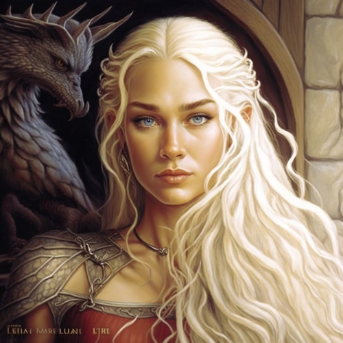 daenerys-targaryen-art-style-of-larry-elmore