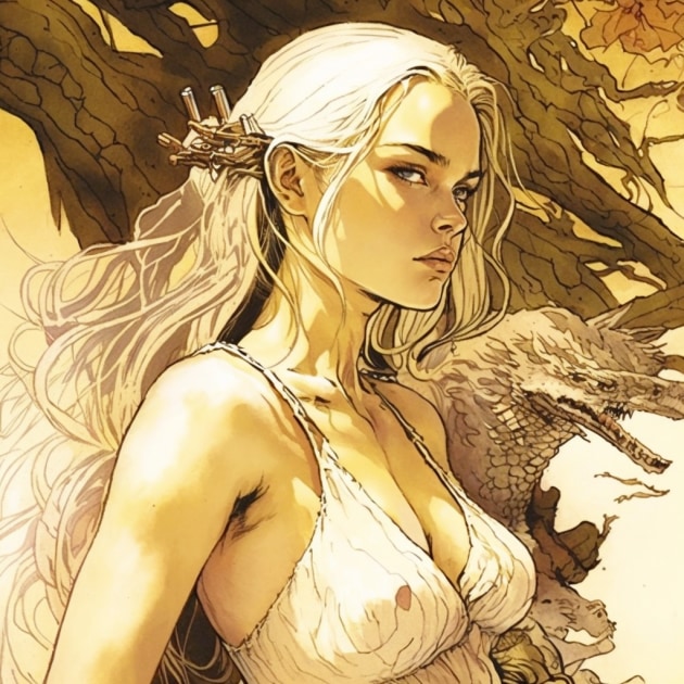 daenerys-targaryen-art-style-of-milo-manara