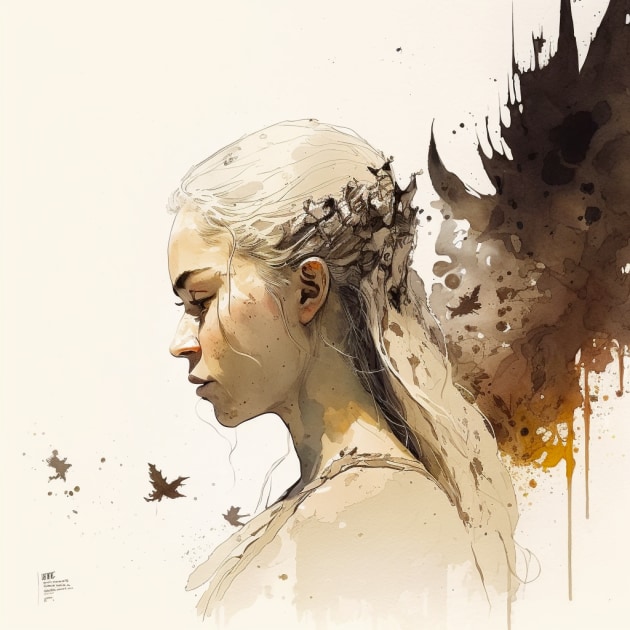 daenerys-targaryen-art-style-of-sergio-toppi