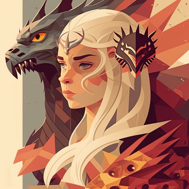 daenerys-targaryen-art-style-of-tom-whalen