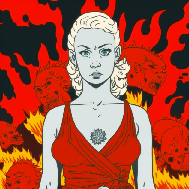 daenerys-targaryen-art-style-of-toshio-saeki