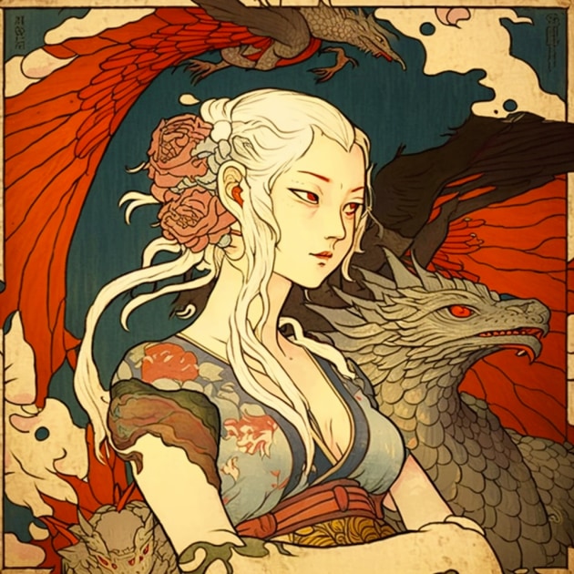 daenerys-targaryen-art-style-of-utagawa-kuniyoshi