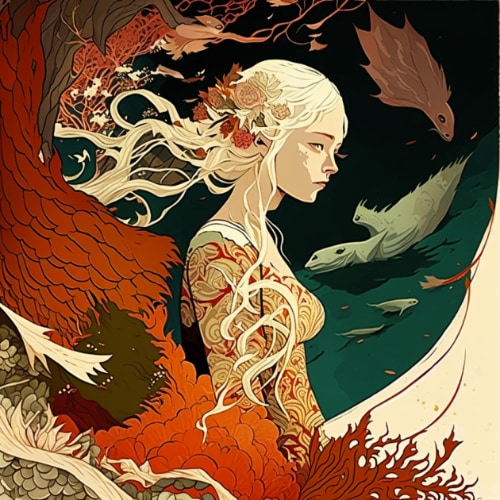 daenerys-targaryen-art-style-of-victo-ngai