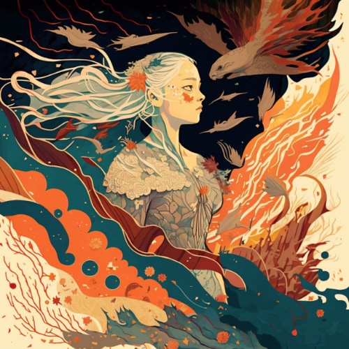 daenerys-targaryen-art-style-of-victo-ngai