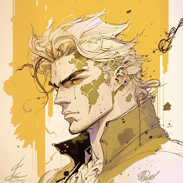 Dio Brando in the Art Style of Aiartes