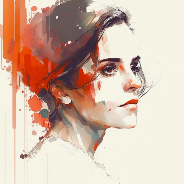 emma-watson-art-style-of-conrad-roset