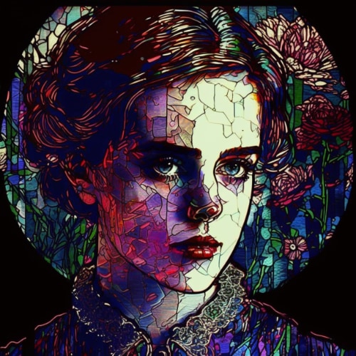 emma-watson-art-style-of-harry-clarke