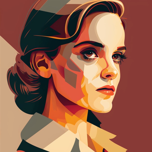 emma-watson-art-style-of-josh-agle