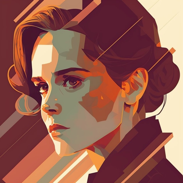 emma-watson-art-style-of-tom-whalen