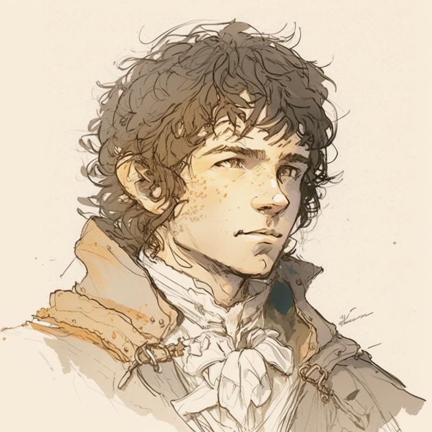 frodo-baggins-art-style-of-akihiko-yoshida