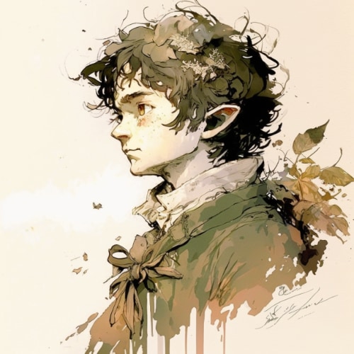 frodo-baggins-art-style-of-claire-wendling