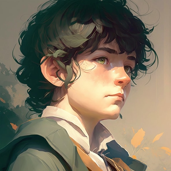 frodo-baggins-art-style-of-ilya-kuvshinov