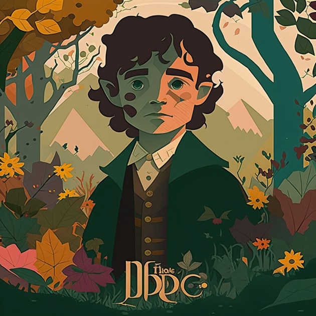 frodo-baggins-art-style-of-josh-agle