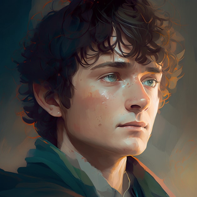 frodo-baggins-art-style-of-lois-van-baarle