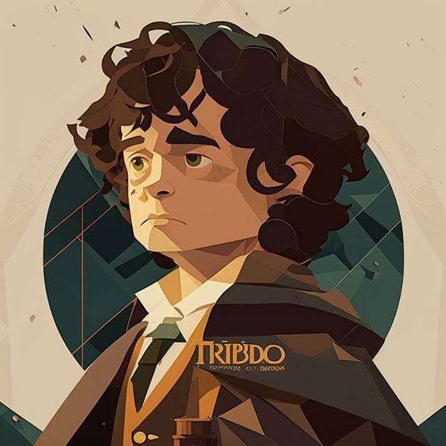 frodo-baggins-art-style-of-tom-whalen