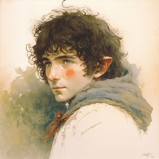 frodo-baggins-art-style-of-warwick-goble