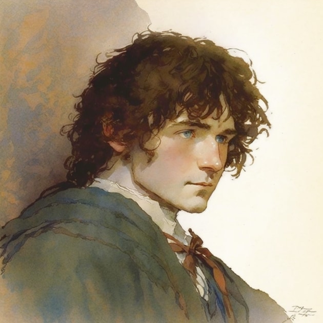 frodo-baggins-art-style-of-warwick-goble