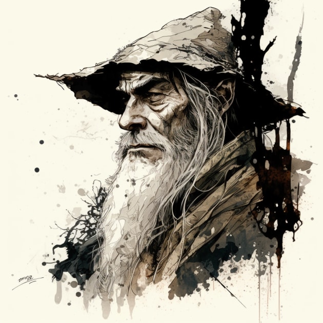 gandalf-art-style-of-sergio-toppi