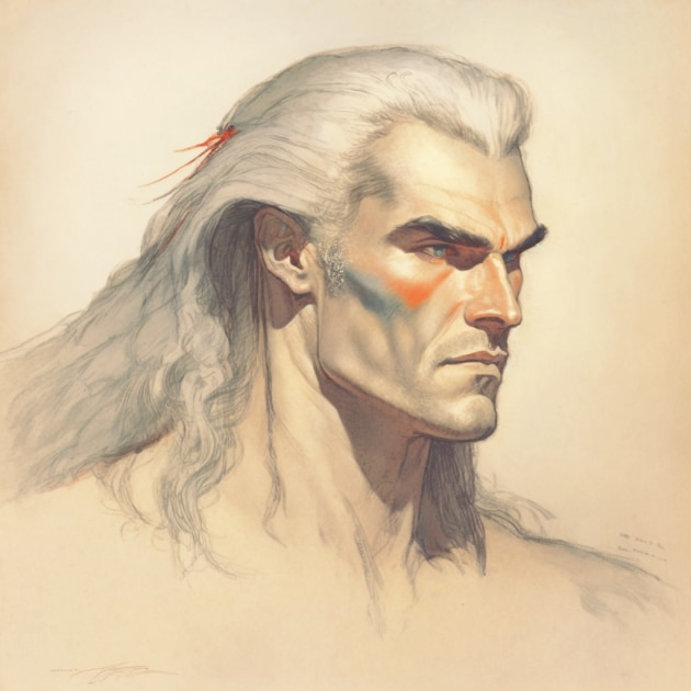 geralt-of-rivia-art-style-of-warwick-goble
