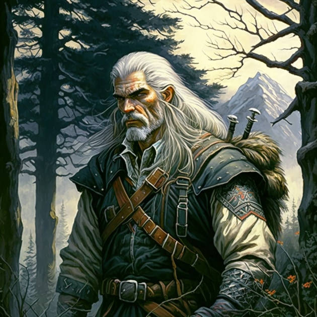 geralt-of-rivia-art-style-of-larry-elmore