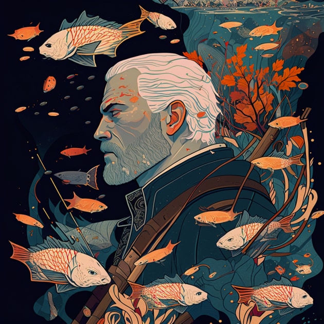 geralt-of-rivia-art-style-of-victo-ngai