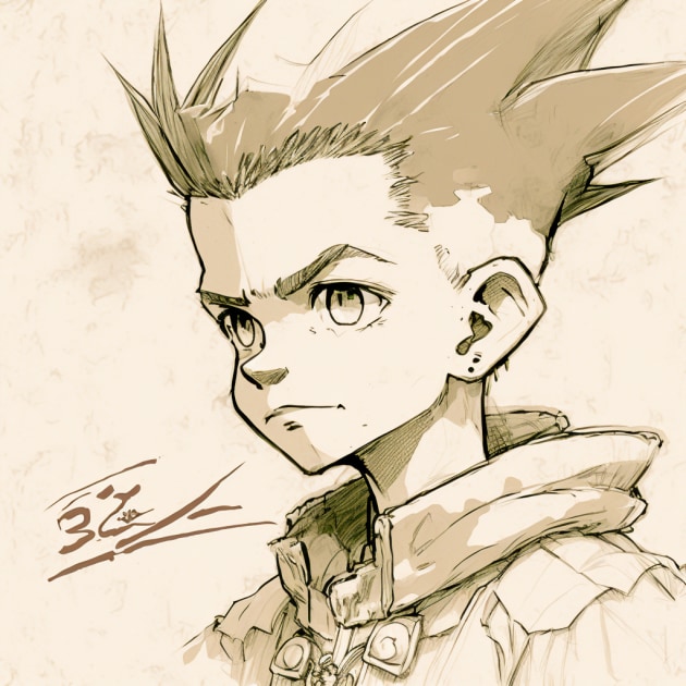 gon-freecss-art-style-of-akihiko-yoshida