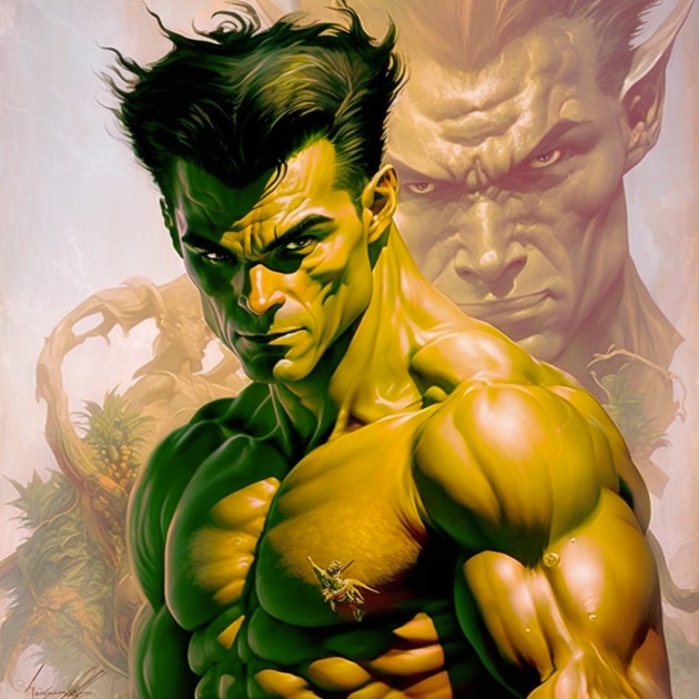 gon-freecss-art-style-of-boris-vallejo