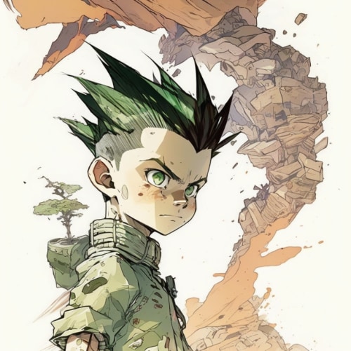 gon-freecss-art-style-of-eric-canete