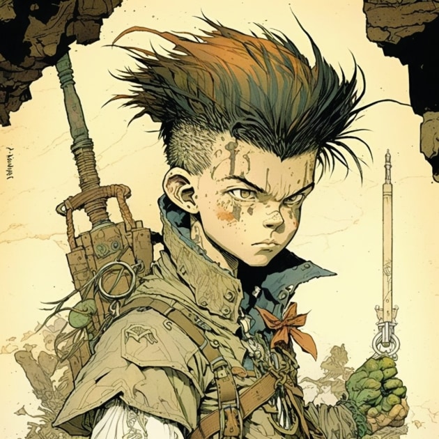 gon-freecss-art-style-of-michael-kaluta