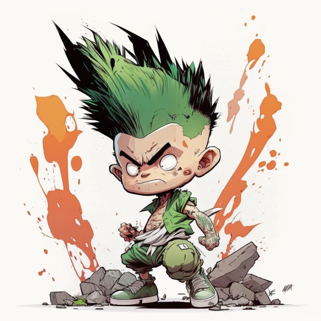 gon-freecss-art-style-of-skottie-young