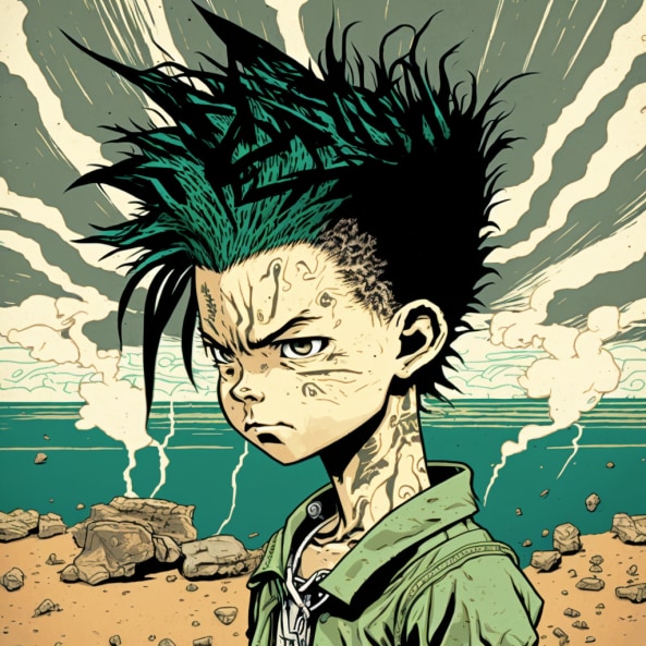 gon-freecss-art-style-of-yuko-shimizu