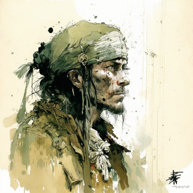 jack-sparrow-art-style-of-sergio-toppi