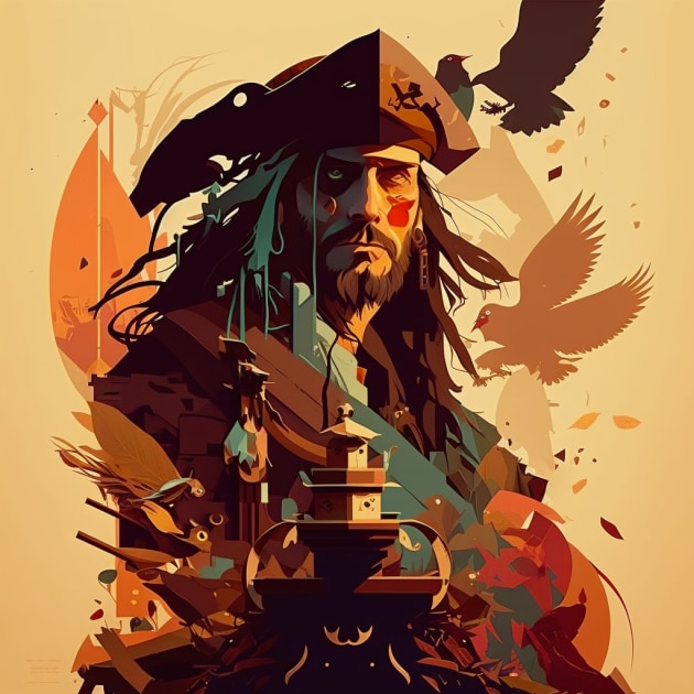 jack-sparrow-art-style-of-tom-whalen